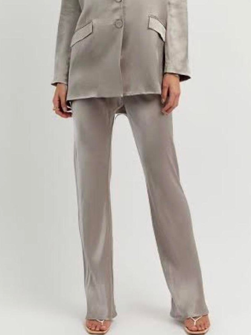 DISSH Simone Pewter Satin Bias Cut Pant